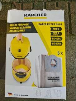 Machines | Reinigingsmachines Goede Karcher stofzuiger, bouwstofzuiger, incl stofzakken!