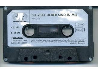 Cassettebandjes Nicole So Viele Lieder Sind In Mir 13 nrs cassette 1983 ZGAN