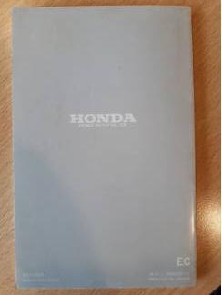 Autoboeken en Autotijdschriften Honda Civic Coupé CRX  instruktieboek 1989