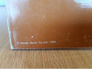 Autoboeken en Autotijdschriften Honda Civic Coupé CRX  instruktieboek 1989