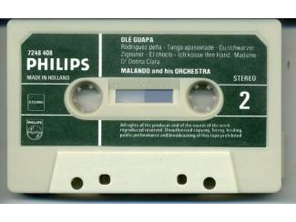 Cassettebandjes Malando en zijn Tango orkest Ol&eacute; Guapa 12 nrs cassette ZGAN