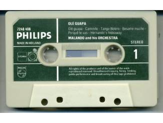 Cassettebandjes Malando en zijn Tango orkest Ol&eacute; Guapa 12 nrs cassette ZGAN
