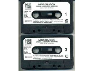 Cassettebandjes Miss Saigon Original London Cast Recording 25 nrs 2 cassettes ZG