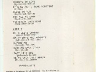 Cassettebandjes Sounds Like The Carpenters 12 nrs cassette 1976 ZGAN