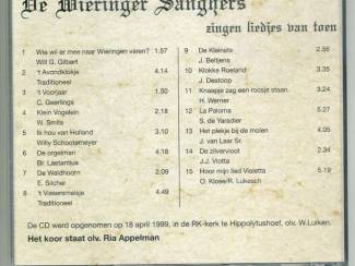 CD De Wieringer Sanghers zingen liedjes van toen 15 nrs CD ZGAN