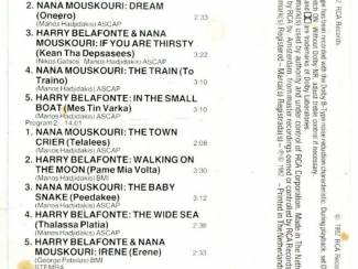Cassettebandjes Harry Belafonte / Nana Mouskouri An Evening With 10 nrs ZGAN