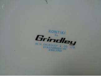 Servies los set 4 vintage borden Grindley Kontiki floraal motief