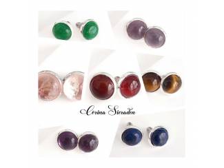 Oorstekers met natuursteen