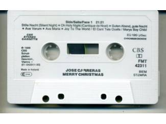 Cassettebandjes Jos&eacute; Carreras Merry Christmas 12 nrs cassette 1986 ALS NIEUW