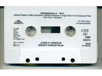 Cassettebandjes Jos&eacute; Carreras Merry Christmas 12 nrs cassette 1986 ALS NIEUW