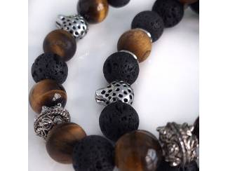 Armbanden Heren armbandenset van natuursteen