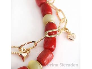 Armbanden Armband van rode koraal