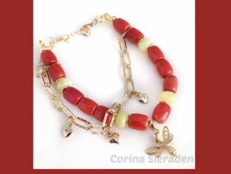 Armband van rode koraal