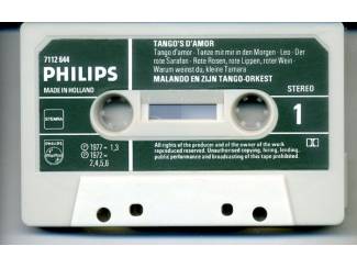 Cassettebandjes Malando And His Tango Orchestra &lrm;Tango's d'amor 12 nrs ZGAN