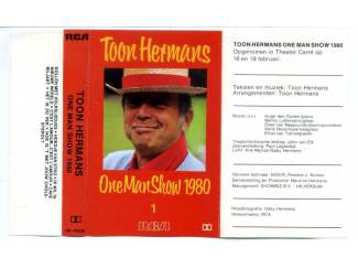 Cassettebandjes Toon Hermans &ndash; One Man Show 1980 Deel 1 & 2 15 nrs 2 cassette