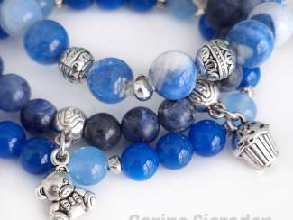 Armbanden Armbandenset van natuursteen