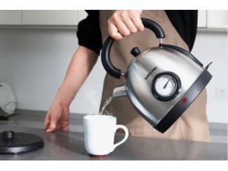 Keuken | Keukenbenodigdheden Waterkoker Retrolook RVS