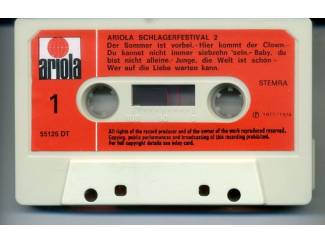 Cassettebandjes Ariola Schlagerfestival 2 13 nrs cassette 1974 ZGAN