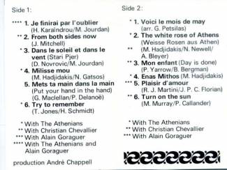 Cassettebandjes Nana Mouskouri Greatest Hits 12 nrs cassette 1973 ZGAN