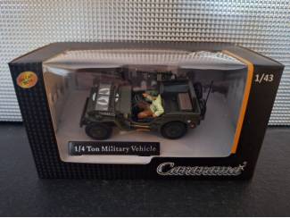 Militair Jeep Willys 4x4 W Open Top + Gun man Schaal 1:43