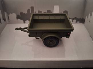 Militair Necaf 1/4 Ton NL 1955 + Aanhanger Schaal 1:43