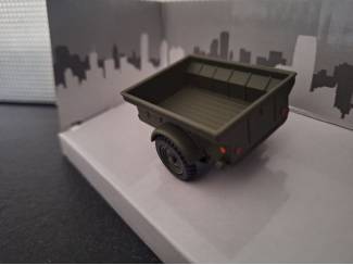 Militair Necaf 1/4 Ton NL 1955 + Aanhanger Schaal 1:43