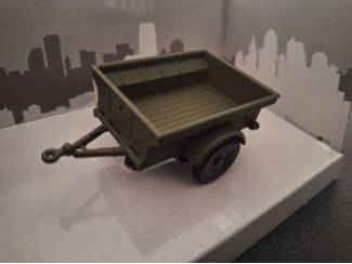 Militair Necaf 1/4 Ton NL 1955 + Aanhanger Schaal 1:43