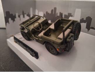 Militair Necaf 1/4 Ton NL 1955 + Aanhanger Schaal 1:43