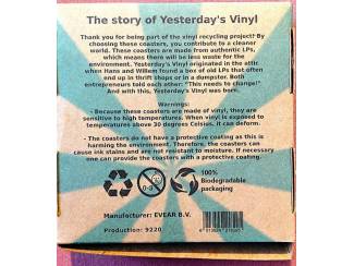 Woonaccessoires | Overige 6 Onderzetters Gemaakt Van Echte Vinylplaten - Retro style