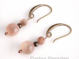 Oorbellen Oorhangers met natuursteen