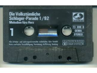 Cassettebandjes Die Volkst&uuml;mliche Schlagerparade 1/92 16 nrs cassette 1992