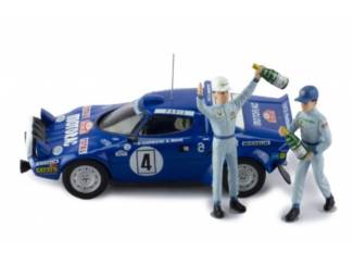 Lancia Stratos HF #4 Rally Monte Carlo 1979 + Rijders Schaal 1:43