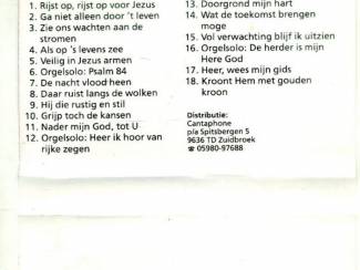 Cassettebandjes Liederen uit de bundel van Johannes de Heer 18 nrs cassette