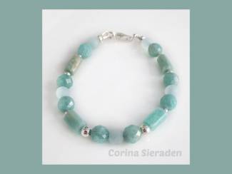 Armband van amazoniet en sterling zilver