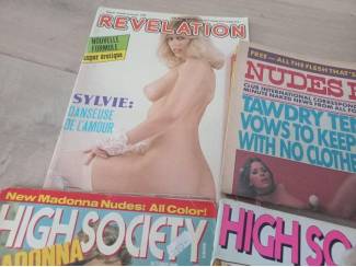 Magazines en tijdschriften 6x Vintage xxx Magazine ; High Society, Revelation, Club Jaren 80