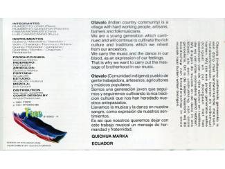 Cassettebandjes Inca Marka Songs of Equador 14 nrs cassette 1991 als NIEUW