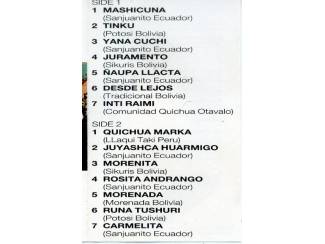 Cassettebandjes Inca Marka Songs of Equador 14 nrs cassette 1991 als NIEUW