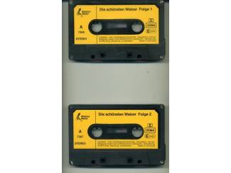 Cassettebandjes Die Sch&ouml;nsten Walzer Folge 1 & 2 11 nrs 2 cassettes ZGAN