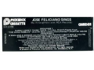 Cassettebandjes Jose Feliciano - Sings 9 nrs cassette 1972 ZGAN