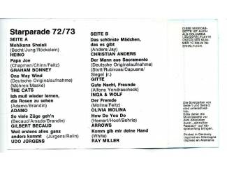 Cassettebandjes Starparade 72 / 73 12 nrs cassette 1972 ZGAN