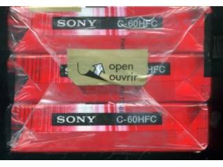 Cassettebandjes 3 pack SONY HF 60 Good for CD NIEUW GESEALD