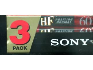Cassettebandjes 3 pack SONY HF 60 Good for CD NIEUW GESEALD