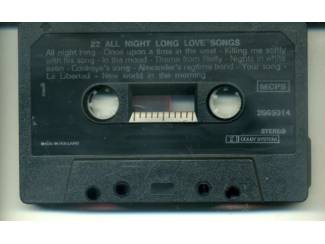 Cassettebandjes 22 All Night Long Love Songs cassette 1989 ZGAN
