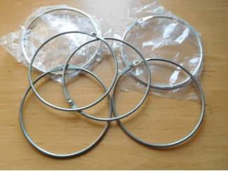 6 x cipiersringen of klikringen of sleutelringen