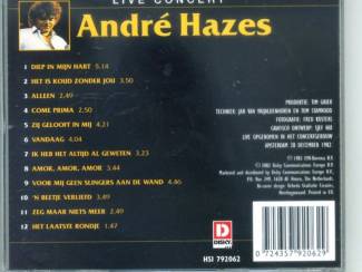 CD Andr&eacute; Hazes &ndash; Live Concert 12 nrs CD 2002 ZGAN