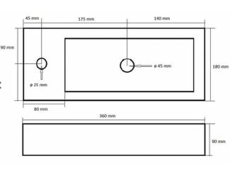 Sanitair WC Fontein gemarmerd (Nieuw!)