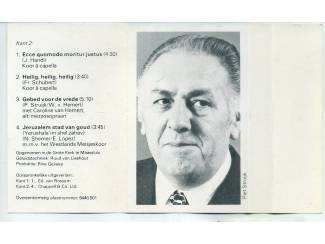 Cassettebandjes Het Westlands Mannenkoor &ndash; Westlands Roem 5 nrs cassette ZGAN