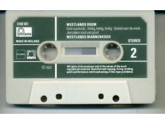 Cassettebandjes Het Westlands Mannenkoor &ndash; Westlands Roem 5 nrs cassette ZGAN