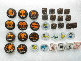 speldjes en buttons sterrenbeelden 0,20 euro per stuk