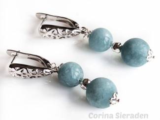 Oorbellen Sterling zilveren oorstekers met natuursteen